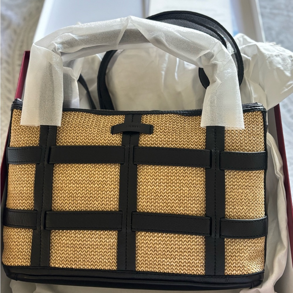 Hammitt Black and Tan Woven Tote